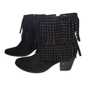 Coconuts By Matisse Flint Women Ankle Low Heel Booties Size 11 M Black